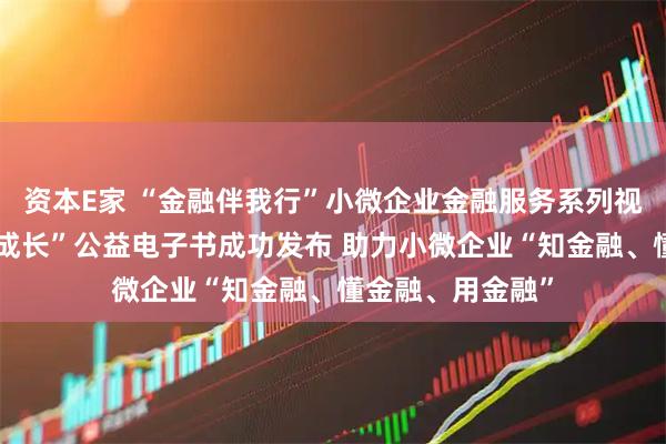 资本E家 “金融伴我行”小微企业金融服务系列视频暨“金融伴我成长”公益电子书成功发布 助力小微企业“知金融、懂金融、用金融”
